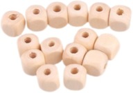 Drevená kocka štvorcová kocka 10x10mm 15 ks