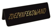 Malá tabuľka DEZINFEKOVANÁ krieda - zlatá