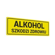 Alkohol škodí zdraviu – nálepka 6,7x20