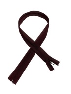 Zips, SAMOSTATNÝ Zips, KRYTÁ ČIPKA 60cm # HNEDÁ