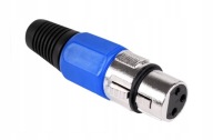 5X Blue XLR samica mikrofónová zástrčka pre kábel