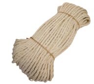 JUTOVÉ LANO, točené plachtárske lano, biele, 5mm, 10M