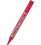 Permanentný popisovač Pentel N860, červený, skosený.