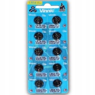 VINNIC alkalické batérie LR54 L1131 AG10 SR1130 G10 189 blister 10 ks.