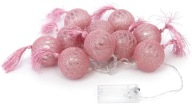 Dekoratívne svietidlá Cotton Balls girlandové svietidlá 10-BALL LED čačky