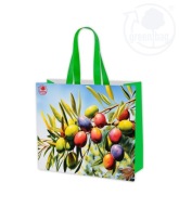 Veľká ekologická taška 45x18x40h na nákupy, polypropylén, motív OLIVY
