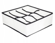 ORGANIZÁTOR ZÁSUVKY S 8 PRIHORKAMI 32x12x32 cm ČIERNO-BIELA