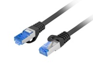 Patchcord Lanberg S/FTP kat.6A 0,25m LSZH CCA náhoda prešiel čierny