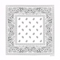 Bandana bandana bandana biela paisley šatka
