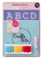 Sada na vyšívanie abecedy 9 ks. Kutilské ručné háčkovanie Crafts&Co
