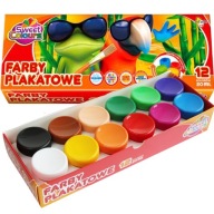 Plagátové farby pre deti 12 farieb 20ml