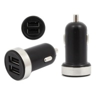 USB nabíjačka do auta 1A + 2,1A ČIERNA