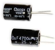 Kondenzátor 4700uF/25V 4m7 105'C 3ks