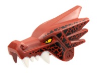 LEGO 65428pb02 NINJAGO HLAVA DRAKA HORNÁ ČEĽUSŤ červená tmavá (8g)