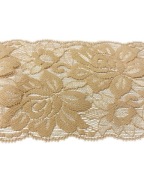 ŠTÝLOVÁ OZDOBNÁ ČIPKA 8CM, ELASTICKÁ, BÉŽOVÁ
