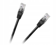 Patchcord kábel UTP 8c zástrčka-zástrčka 0,5m CCA čierna