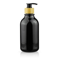 DÁVKOVAČ TEKUTÉHO MYDLA FĽAŠA S PUMPAČKOU NA TEKUTÉ GÉL 500ml 0,5l BAMBUS