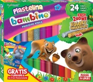 Okrúhla plastelína 24 farieb Bambino St. Majewski
