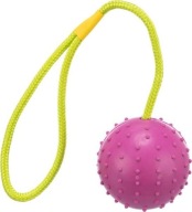 Gumová loptička Trixie na šnúrke, hračka pre psa, 7 cm