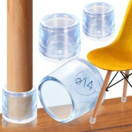 Nábytkové návleky na nohy stoličky Silikónové okrúhle ochranné kryty 14 mm x 4