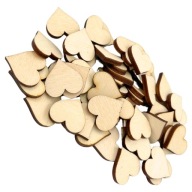 Srdce drevené srdiečka 3cm dekorácia z preglejky 30ks decoupage Valentín