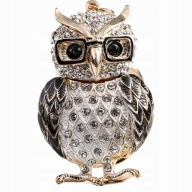 KEYRING Owl Keychain Owl Rhinestones