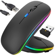 TICHÁ BEZDRÔTOVÁ MYŠ S RGB OSVETLENÍM