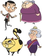NÁLEPKY NA OKENNÉ ZRKADLO MR BEAN MR BEAN