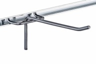 Single Slatwall háčik, strieborný drôt, 25 cm