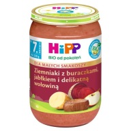 HiPP BIO Zemiaky s cviklou. jablká.. hovädzie mäso po 7 mesiacoch 220 g