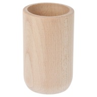 Drevený hrnček, krabička na pastelky, SKLO 10 cm