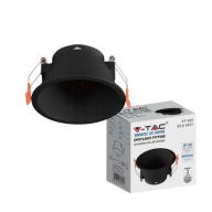 V-TAC GU10 očko zapustené hlboké okrúhle čierne VT-925 3-ročná záruka