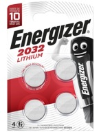 4x Energizer Lithium CR2032 gombíkové batérie Blister so 4 ks 3V