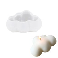 Silikónová forma na sviečky, vosk, sadru, mydlo, živicové odlievanie CLOUD