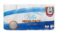 VELLA toaletný papier 16ks, celulóza 17m, 2 vrstvy