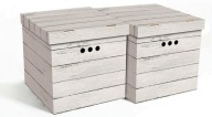 Úložný box na šatník, kartón, 2 ks, doska šedá