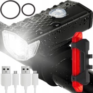 Výkonná BIKE lampa LED svetlo predné zadné BIKE baterka USB riadidlá