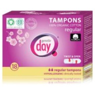 Tampóny zo 100% organickej bavlny regular, 18 ks