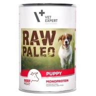 Monoproteínové mokré krmivo pre šteňatá s hovädzím mäsom Raw Paleo Puppy 400g