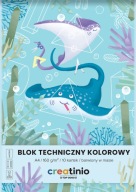 A4 Creatinio technický blok, farebný, 160g
