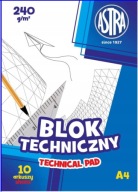ASTRA technický BLOK 240g A4/10 školská biela