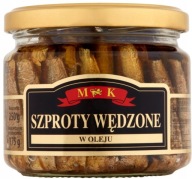 Údené šproty Šproty v oleji Lotyšsko s príchuťou Eskapáda priamo z Baltského mora