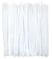 DIY Creative kvetinové drôtiky našuchorené čističe rúr BIELY 100ks 15cm Ø3mm