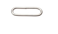 Oválny kožený rám 30 / 8 / 2,5 mm strieborný, 10 kusov