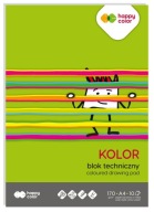 Farebný technický blok A4 170g 10 listov Happy Color