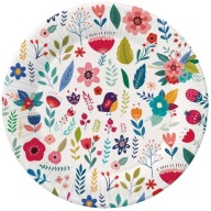 Papierové taniere Summer Collection - Have fun (light), 18 cm/ 6 ks.