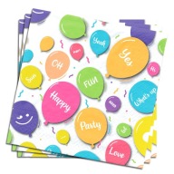 Obrúsky 33x33cm Happy Balloons, 20ks ARPEX