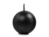 Guľová sviečka Sviečka čierna metalíza 8cm Halloween