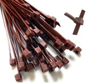 100 ks. KABELOVÉ VIAZAČKY KABELOVÉ VIAZAČKY HNEDÉ KABELOVÉ VIAZAČKY 2,5x150 mm
