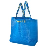 Nákupná taška bielizeň bazén plážová veľká modrá IKEA FRAKTA 45x45 cm 36L